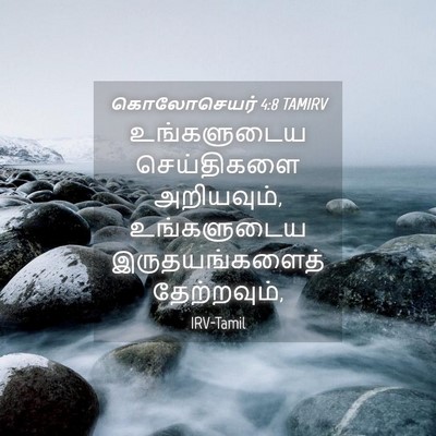 Picture 04 - கொலோசெயர் 4:8 TAMIRV - உங்களுடைய - Bible Verse Picture