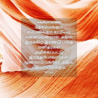Picture 04 - சகரியா 13:8 TAMIRV - தேசமெங்கும் - Bible Verse Picture