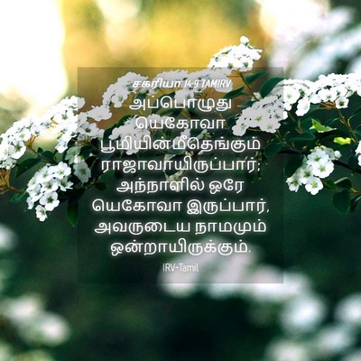 Picture 04 - சகரியா 14:9 TAMIRV - அப்பொழுது யெகோவா - Bible Verse Picture