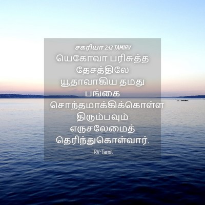 Picture 04 - சகரியா 2:12 TAMIRV - யெகோவா பரிசுத்த - Bible Verse Picture
