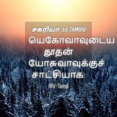 Picture 04 - சகரியா 3:6 TAMIRV - யெகோவாவுடைய தூதன் - Bible Verse Picture