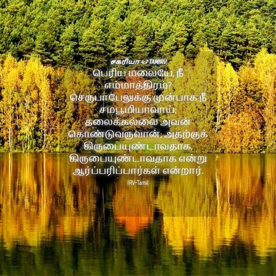 Picture 04 - சகரியா 4:7 TAMIRV - பெரிய மலையே, நீ - Bible Verse Picture