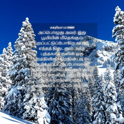 Picture 04 - சகரியா 5:3 TAMIRV - அப்பொழுது அவர்: - Bible Verse Picture
