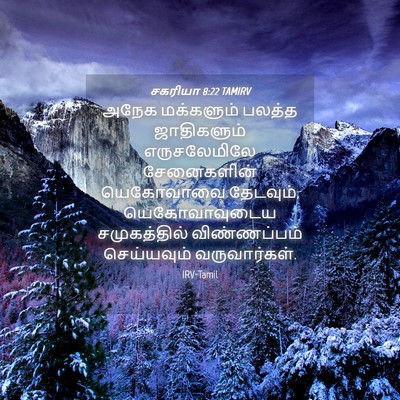 Picture 04 - சகரியா 8:22 TAMIRV - அநேக மக்களும் - Bible Verse Picture