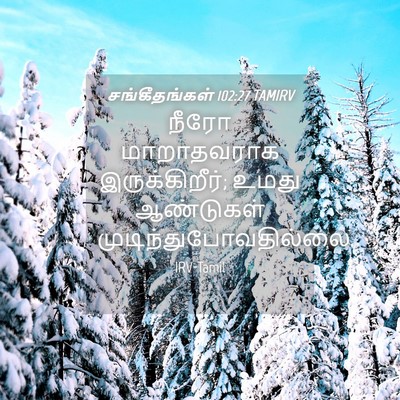 Picture 04 - சங்கீதங்கள் 102:27 TAMIRV - நீரோ மாறாதவராக - Bible Verse Picture