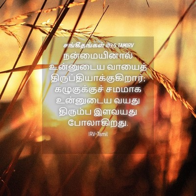 Picture 04 - சங்கீதங்கள் 103:5 TAMIRV - நன்மையினால் - Bible Verse Picture