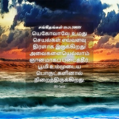 Picture 04 - சங்கீதங்கள் 104:24 TAMIRV - யெகோவாவே, உமது - Bible Verse Picture