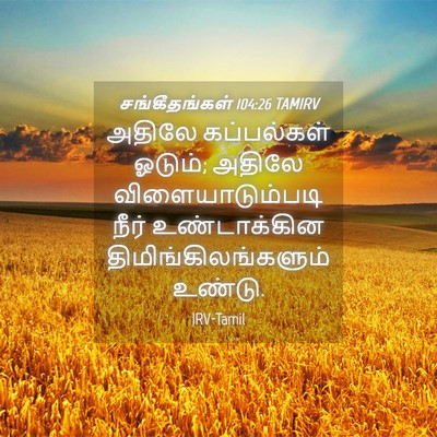 Picture 04 - சங்கீதங்கள் 104:26 TAMIRV - அதிலே கப்பல்கள் - Bible Verse Picture