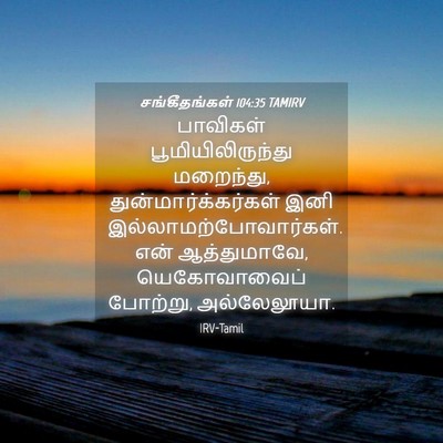 Picture 04 - சங்கீதங்கள் 104:35 TAMIRV - பாவிகள் - Bible Verse Picture