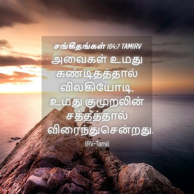 Picture 04 - சங்கீதங்கள் 104:7 TAMIRV - அவைகள் உமது - Bible Verse Picture