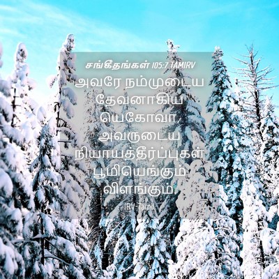 Picture 04 - சங்கீதங்கள் 105:7 TAMIRV - அவரே நம்முடைய - Bible Verse Picture