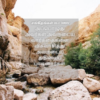Picture 04 - சங்கீதங்கள் 106:12 TAMIRV - அப்பொழுது அவர்கள் - Bible Verse Picture