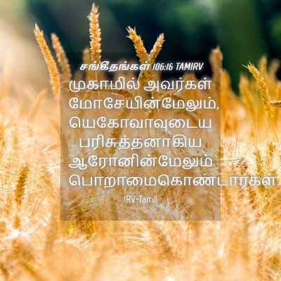Picture 04 - சங்கீதங்கள் 106:16 TAMIRV - முகாமில் அவர்கள் - Bible Verse Picture