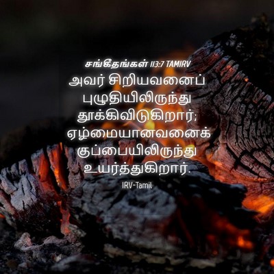 Picture 04 - சங்கீதங்கள் 113:7 TAMIRV - அவர் சிறியவனைப் - Bible Verse Picture