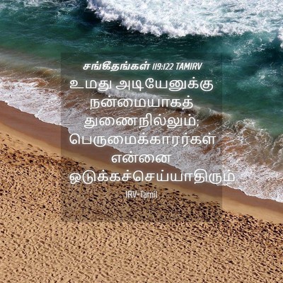 Picture 04 - சங்கீதங்கள் 119:122 TAMIRV - உமது அடியேனுக்கு - Bible Verse Picture