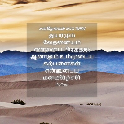 Picture 04 - சங்கீதங்கள் 119:143 TAMIRV - துயரமும் - Bible Verse Picture