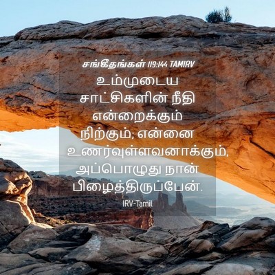 Picture 04 - சங்கீதங்கள் 119:144 TAMIRV - உம்முடைய - Bible Verse Picture