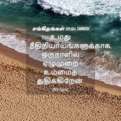 Picture 04 - சங்கீதங்கள் 119:164 TAMIRV - உமது - Bible Verse Picture