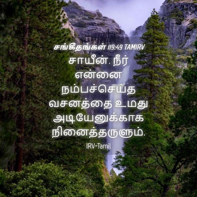Picture 04 - சங்கீதங்கள் 119:49 TAMIRV - சாயீன். நீர் என்னை - Bible Verse Picture