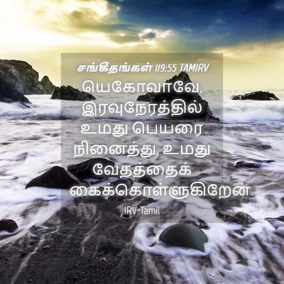 Picture 04 - சங்கீதங்கள் 119:55 TAMIRV - யெகோவாவே, - Bible Verse Picture