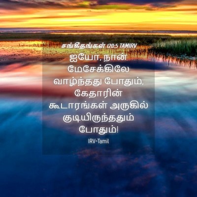 Picture 04 - சங்கீதங்கள் 120:5 TAMIRV - ஐயோ, நான் - Bible Verse Picture
