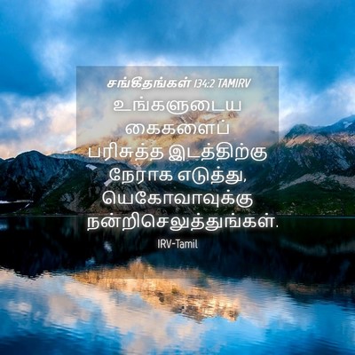 Picture 04 - சங்கீதங்கள் 134:2 TAMIRV - உங்களுடைய கைகளைப் - Bible Verse Picture