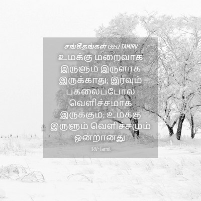Picture 04 - சங்கீதங்கள் 139:12 TAMIRV - உமக்கு மறைவாக - Bible Verse Picture