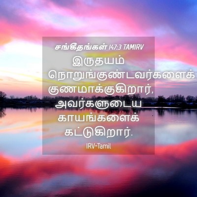Picture 04 - சங்கீதங்கள் 147:3 TAMIRV - இருதயம் - Bible Verse Picture