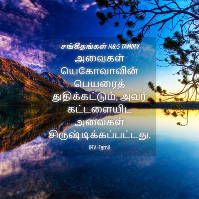 Picture 04 - சங்கீதங்கள் 148:5 TAMIRV - அவைகள் யெகோவாவின் - Bible Verse Picture