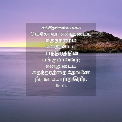 Picture 04 - சங்கீதங்கள் 16:5 TAMIRV - யெகோவா என்னுடைய - Bible Verse Picture