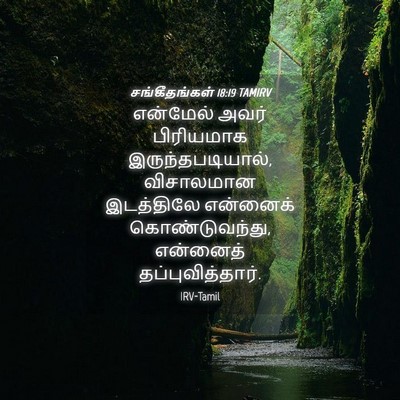 Picture 04 - சங்கீதங்கள் 18:19 TAMIRV - என்மேல் அவர் - Bible Verse Picture