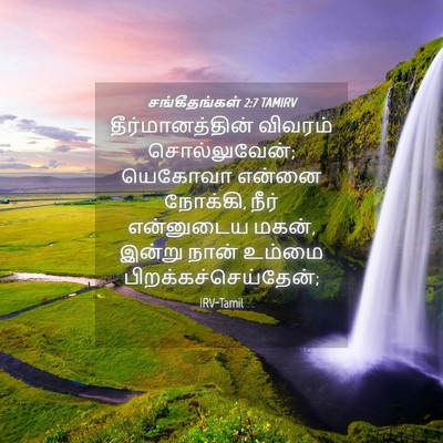 Picture 04 - சங்கீதங்கள் 2:7 TAMIRV - தீர்மானத்தின் - Bible Verse Picture