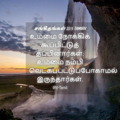 Picture 04 - சங்கீதங்கள் 22:5 TAMIRV - உம்மை நோக்கிக் - Bible Verse Picture