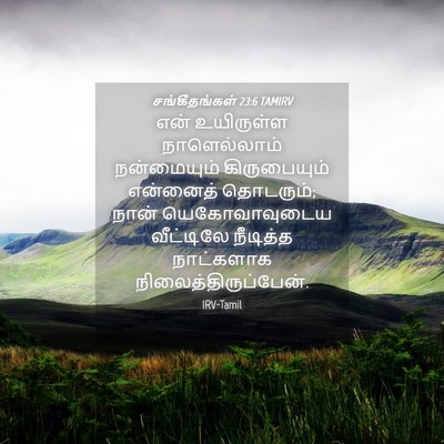 Picture 04 - சங்கீதங்கள் 23:6 TAMIRV - என் உயிருள்ள - Bible Verse Picture