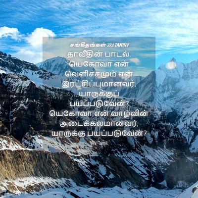 Picture 04 - சங்கீதங்கள் 27:1 TAMIRV - தாவீதின் பாடல். - Bible Verse Picture