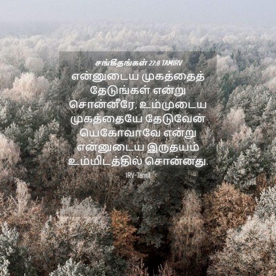 Picture 04 - சங்கீதங்கள் 27:8 TAMIRV - என்னுடைய - Bible Verse Picture