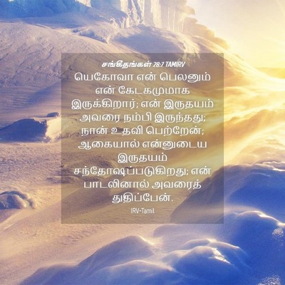 Picture 04 - சங்கீதங்கள் 28:7 TAMIRV - யெகோவா என் - Bible Verse Picture