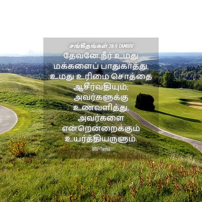 Picture 04 - சங்கீதங்கள் 28:9 TAMIRV - தேவனே நீர் உமது - Bible Verse Picture