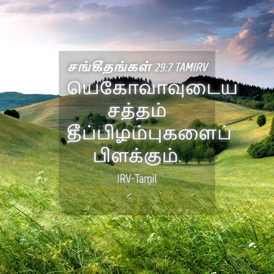 Picture 04 - சங்கீதங்கள் 29:7 TAMIRV - யெகோவாவுடைய - Bible Verse Picture