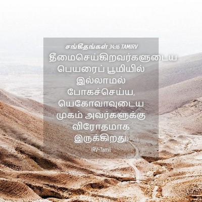 Picture 04 - சங்கீதங்கள் 34:16 TAMIRV -  - Bible Verse Picture