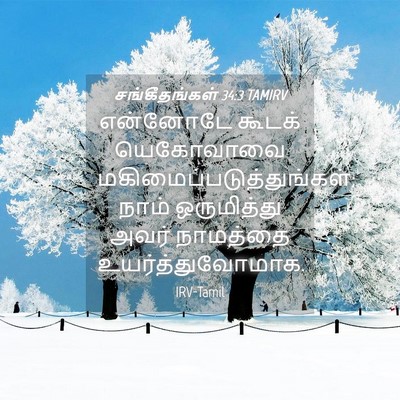 Picture 04 - சங்கீதங்கள் 34:3 TAMIRV - என்னோடே கூடக் - Bible Verse Picture