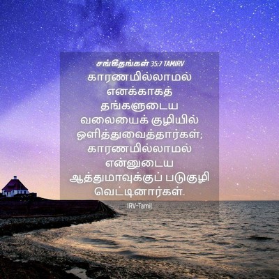 Picture 04 - சங்கீதங்கள் 35:7 TAMIRV - காரணமில்லாமல் - Bible Verse Picture