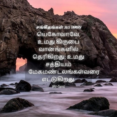 Picture 04 - சங்கீதங்கள் 36:5 TAMIRV - யெகோவாவே, உமது - Bible Verse Picture
