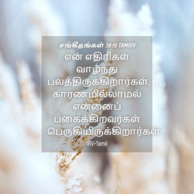 Picture 04 - சங்கீதங்கள் 38:19 TAMIRV - என் எதிரிகள் - Bible Verse Picture