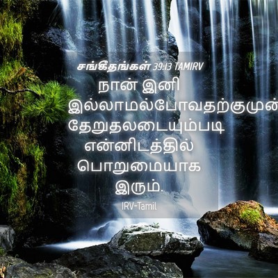 Picture 04 - சங்கீதங்கள் 39:13 TAMIRV - நான் இனி - Bible Verse Picture