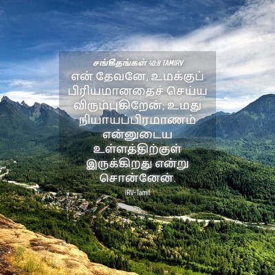 Picture 04 - சங்கீதங்கள் 40:8 TAMIRV - என் தேவனே, - Bible Verse Picture