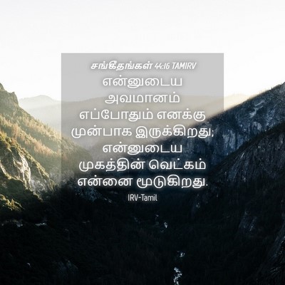 Picture 04 - சங்கீதங்கள் 44:16 TAMIRV - என்னுடைய அவமானம் - Bible Verse Picture