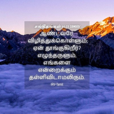 Picture 04 - சங்கீதங்கள் 44:23 TAMIRV - ஆண்டவரே, - Bible Verse Picture