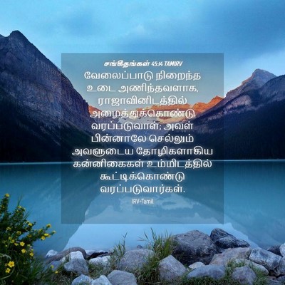 Picture 04 - சங்கீதங்கள் 45:14 TAMIRV - வேலைப்பாடு - Bible Verse Picture
