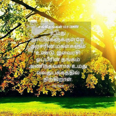 Picture 04 - சங்கீதங்கள் 45:9 TAMIRV - உமது - Bible Verse Picture
